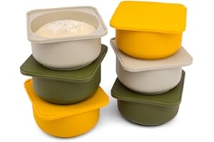 babadoh Pizza Making Accessories | Pizza Dough Proofing Containers with Lids | Stackable Dough Trays | The Perfect Pizza (Multi Yellow, Original (make 12" Pizzas))