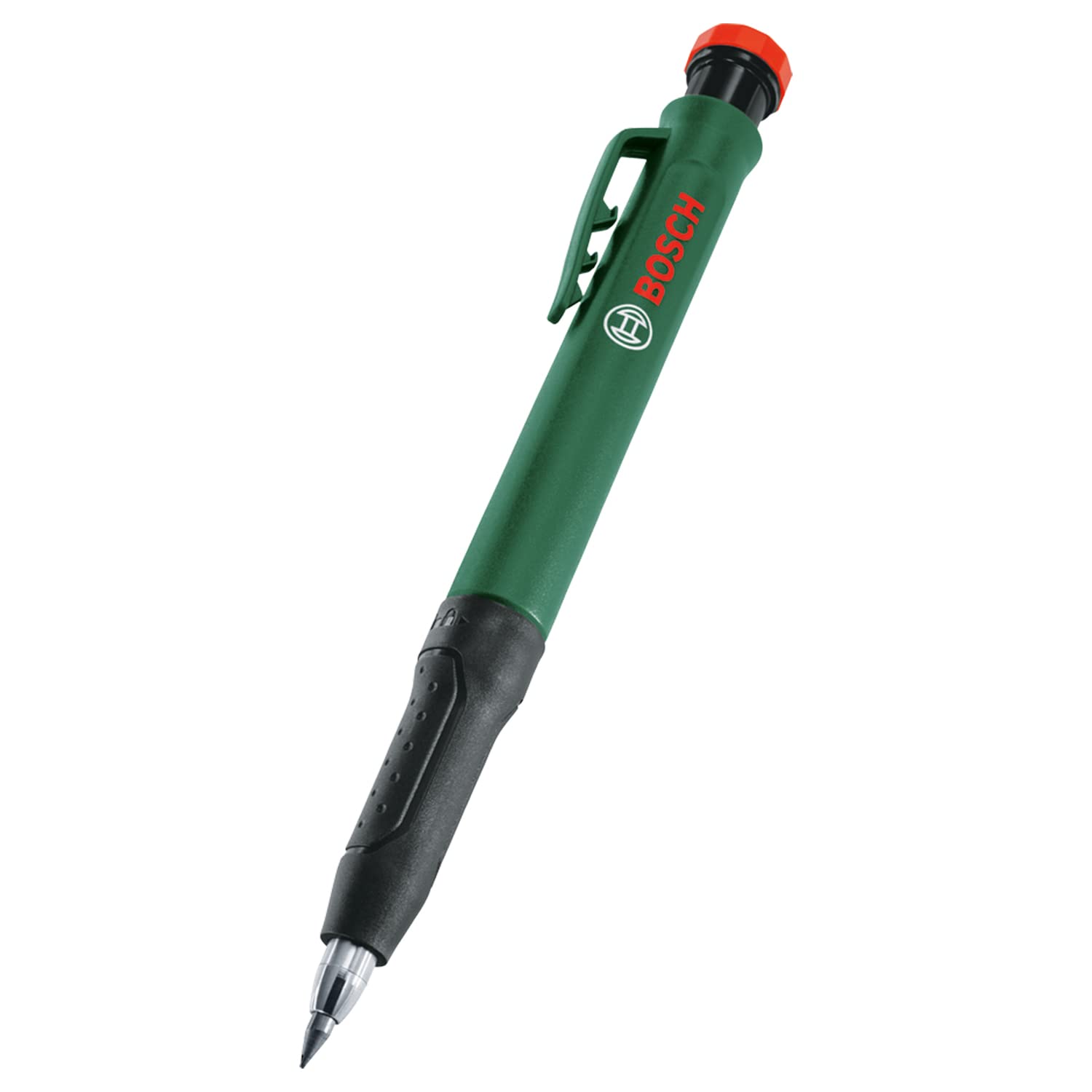 Bosch Tieflochmarker Bleistift (cleverer und robuster Tieflochmarker Druckbleistift zum Markieren auf Stein, Holz, Papier und anderen Materialien; integrierter Anspitzer) 6