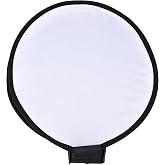 Round Softbox, Flash Diffuser Softbox Softens Harsh Flash Light Portable Round Beauty Dish Disc Light Reflector Camera Flash Reflector (40cm)