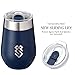 Summit Outdoor Wine Glasses, Vacuum Insulated Wine Tumbler With Lid, Stemless Metal Cup Design, Stainless Steel, Unbreakable, Shatterproof, Portable, Set of 2, Home, Travel or Camping. NEW SLIDING LID