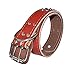 Leather Dog Collar, PYRUS Leather Double Row Nail Dog Collar Pet Collars for Medium & Large Dogs