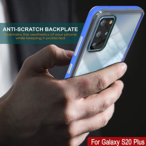 Punkcase-Galaxy-S20-Plus-Case-Lucid-30-Series-Slim-Fit-Clear-Back-Cover-wIntegrated-Kickstand-Anti-Shock-System-PunkShield-Screen-Protector-for-Samsung-Galaxy-S20-Plus-67-Blue