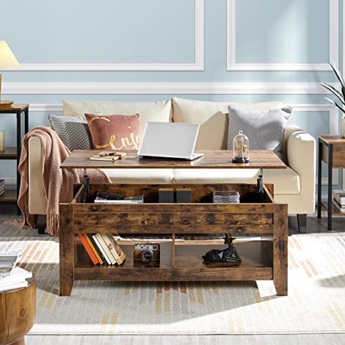 Yaheetech Coffee Table, 47.5in Lift Top Coffee Table, Wooden Lifting Dining Center Table with
