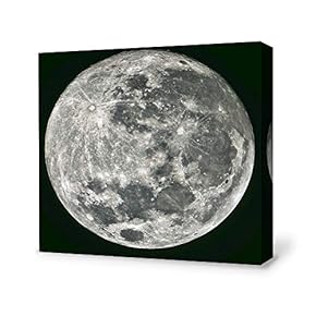 Canvas Wall Art for Living Room,Bedroom Home Artwork Paintings Charming Moon Ready to Hang - 12x12 inches