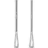 Webake Mini Whisks 10.25" Stainless Steel Small Espresso Whisks, Tiny Coffee Distribution, Square Bar Whisk for Professional or Home, Set of 2