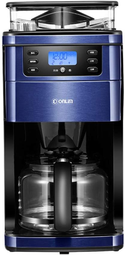 Coffee Machine Home Automatic American Drip Type Italian Grinder Bean Machine Small,Blue,A
