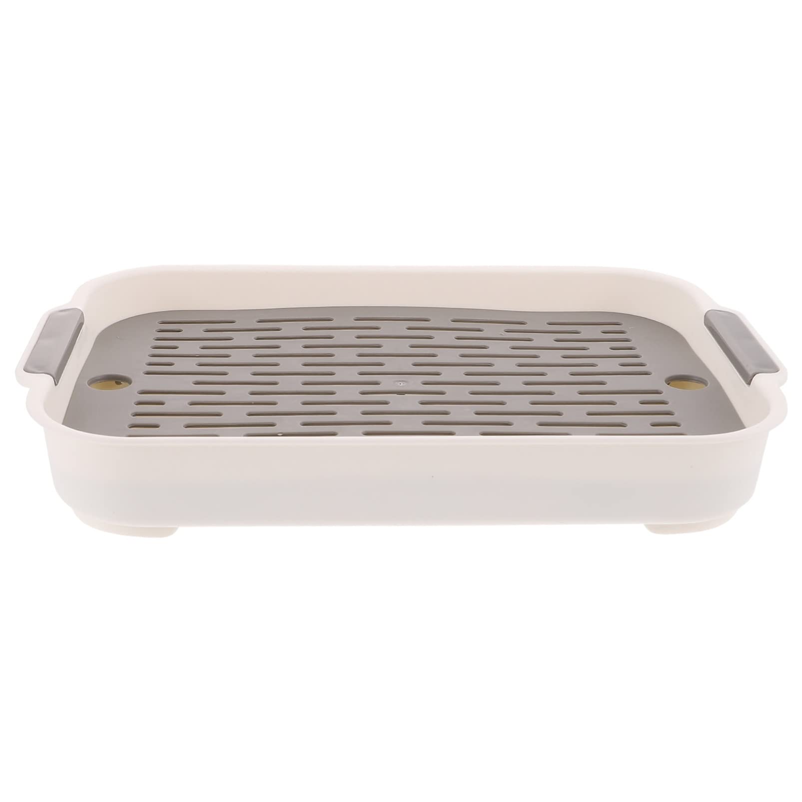 POPETPOP Rabbit Litter tray - 27 X 18.8 X 4cm Bunny corner litter tray, Rectangular Pet Potty Trainer Pan Training Bathroom for Small Animals Guinea Pigs Chinchilla Ferret