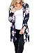 olrain Women's Casual Floral Printed Long Kimono Coats Outwear Cardigan Tops