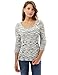 PattyBoutik Women's Scoop Neck with Infinity Scarf Marled Sweater