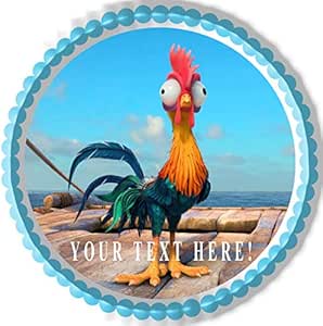 Hei Hei Chicken Edible Cake Topper 7 5 Round Grocery Gourmet Food Amazon Com
