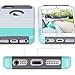 ULAK Case for iPhone SE/5S/5, Slim Fit Protection Case Hybrid Scratch Resistant Hard Back Cover Shock Absorbent TPU Bumper Protective Case(Minimal Mint Stripes+Grey)