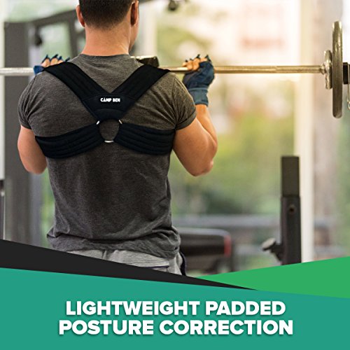 CAMP BEN Original Posture Corrector Figure 8 Clavicle Brace for Women and Men (MED 31-38") Improve Posture - Stop Slouch - Upper Back Brace Shoulder Support Device - Relief from Back and Neck Pain