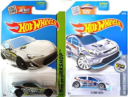 Scion Hot Wheels + Ford Fiesta Exclusive Zamac Edition - Evasive Silver Scion FR-S model Set in PROTECTIVE CASES