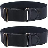 SUPVOX 2pcs Sleeve Garters Non Slip Shirt Sleeve Holders Armband for Women Men (Black)