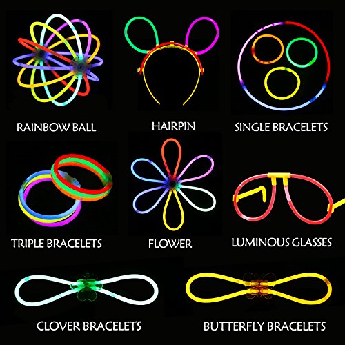 1 Glowstick+Connectors+Eyeglasses+Funcorn+Toys