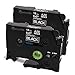 Markurlife 2 Pack TZe-335 TZe335 TZ-335 TZ335 Label Tape White on Black Compatible for Brother P-touch 1/2
