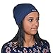 Satin Life Elastic Band Women's Soft Slouchy Satin Lined Hat Beanie Cap (Navy)