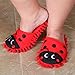 Home-X Ladybug Microfiber Dusting Slippers (Medium)