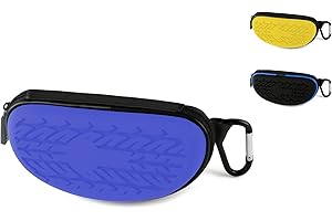 LTOHOE Sunglasses Case for Men and Women, Semi Hard Shell with Metal Carabiner, Portable Zipper Protective Glasses Case