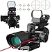 Beileshi 3-in-1 Useful 2.5-10x40 Tactical Rifle Scope Dual Illuminated Mil-dot with Red Laser w/ Rail Mount & 4 Reticle Green / Red Dot Sight