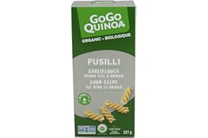 GoGo Quinoa Pasta Cauliflower Fusilli | Organic | Gluten-Free | Non-GMO | Vegan | Made in Canada | Corn-Free, Dairy-Free, Egg