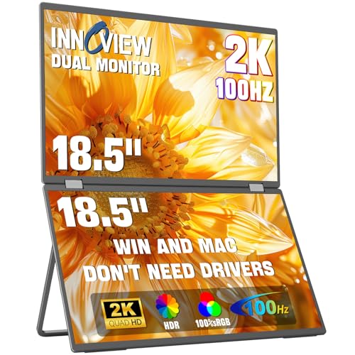 InnoView 18.5" Portable Dual Monitor 2K 100Hz