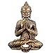 Giftbrit Large Buddha tealight holder, Gold, Bronze