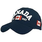 Baseball Cap Canada Flag Hat Adjustable Dad Hat Sunhat Embroidered Cap Outdoor Sun Hats for Adult Navy