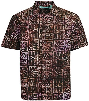 Artisan Outfitters Mens Moonstone Batik Cotton Hawaiian Shirt