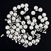 Beautiful Bead 100 pcs DIY Accessories Set Rivets+6mm Faux Pearls Ivory