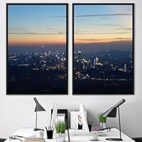 2 Piece Framed Canvas Wall Art Beautiful Sunset Canvas Prints Home Artwork Decoration for Living Room,Bedroom - 16