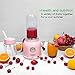 ARVOCA Blender, Smoothie Blender with 2 x 600ml Tritan BPA-Free Cups with Lids, Countertop Blender for shakes and smoothies, Frozen Fruit Vegetables Drinks, FDA Approved - Pink