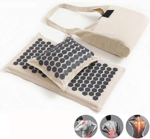 DNDN Yoga Acupressure Mats & Pillow Set, Acupoint Acupuncture Reflexology Mat, Acupoint Acupressure Mat with Carrying Bag