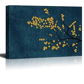 Canvas Wall Art Gorgeous Vintage Flower Pictures Home Wall Decorations for Bedroom Living Room Paintings Canvas Prints Framed - 12x18 inches