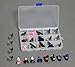 15pcs Stainless Steel Celluloid Thumb Finger Guitar Picks Plectrum + 15 Grid Case Storage Box
