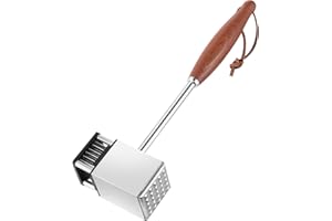 REDANT Meat Tenderizer Mallet Stainless Steel, Premium Meat Hammer Tenderizer, Dual-Sided Nails Meat Mallet Ultra Sharp Needle Blades, Kitchen Cooking Tool Best for Tenderizing, BBQ