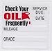 1 X Oil Change/Service Reminder Stickers 50 Stickers