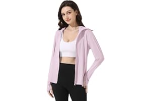 Mingyuezai Women's UPF 50+ Sun Protection Jacket Hooded Lightweight Long Sleeve Sun Shirt for Hiking Outdoor