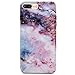 J.west Compatible with iPhone 8 Plus Case, Marble Design Bumper Slim TPU Soft Rubber Silicone Cover Anti-Scratch Thin Back Protective Phone Case for 7 Plus/8 Plus Pink