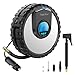 Portable Air Compressor 12V Car Tire Inflator Digital Tire Pump Auto Shut Off Preset Tire Pressure, Normal and Emergency Light for Car, Motorcycle, Bicycle, Ball, Inflatable Toys and others