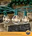 Austin Light Co. 25 Foot G40 Globe String Lights With Bulbs – By UL Listed for Indoor and Outdoor Commercial decoration Great for patios cafés parties homes bistros weddings, backyards (Green Wire)