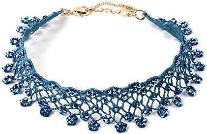 Aria Lace Choker (Teal)