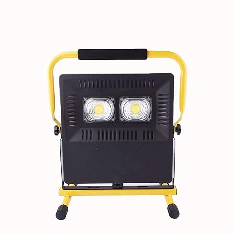 ZONGJIE LED Proyector de construcción 100W Recargable, 2400LM ...