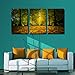 Gardenia Art - Green Boulevard and Fallen Leaves Canvas Prints Modern Wall Art Paintings Artwork for Room Decoration,16X24 inch, Unframed