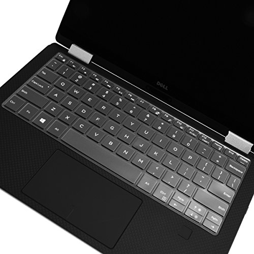 TOP CASE - Ultra Thin Invisible Keyboard Protector Cover for Dell XPS 9365 13.3-Inch 2 in 1 Ultrabook Laptop 2017 Newest Model