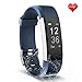 Fitness Tracker, Waterproof Activity Tracker Heart Rate Monitor Bluetooth Smart Watch Bracelet Wristband Sleep Monitor Pedometer with Replacement Strap for Android and IOS Smartphone (black-red)