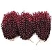 Silike Silky Ombre Marlybob Kinky Curl Jerry Curl Crochet Braids (3 Bundles/pack) 8'' Curly Wave Crochet Braiding Hair For Women (T1B/BUG)