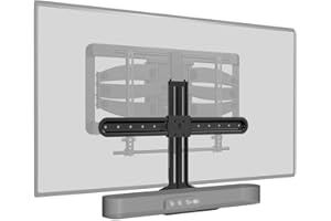 Sanus Soundbar Mount for Sonos Beam - Height Adjustable Up to 12" & Designed to Work with Any TV - Custom Fit to The Beam for Optimal Audio Performance