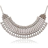 Flesser® Coin Stylish Collar Chain Tribal Retro Antique Silver Alloy Bib Choker Necklace