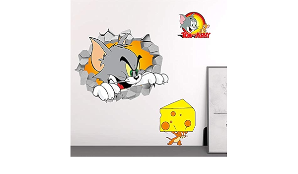 Clásico Tom y Jerry Etiqueta de la Pared de Dibujos Animados ...